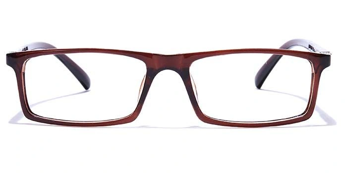 GRAVIATE by Coolwinks E15C7687 Glossy Brown Full Frame Rectangle Eyeglasses for Men and Women-