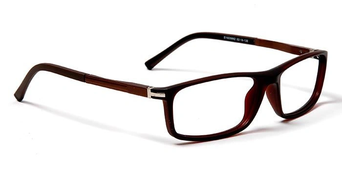 GRAVIATE by Coolwinks E15D5662 Matte Brown Full Frame Rectangle Eyeglasses for Men and Women-BROWN-2