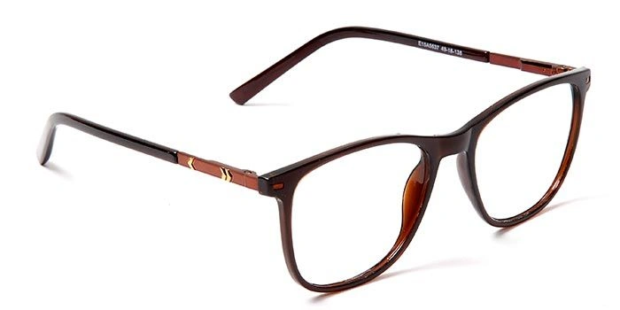 GRAVIATE by Coolwinks E15A5637 Glossy Brown Full Frame Retro Square Eyeglasses for Men and Women-BROWN-2