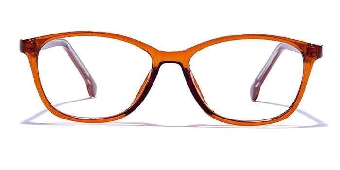 GRAVIATE by Coolwinks E15A6465 Glossy Brown Full Frame Retro Square Eyeglasses for Men and Women-