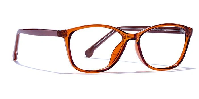 GRAVIATE by Coolwinks E15A6465 Glossy Brown Full Frame Retro Square Eyeglasses for Men and Women-BROWN-2