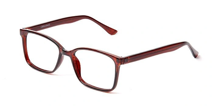 GRAVIATE by Coolwinks E15C5683 Glossy Brown Full Frame Retro Square Eyeglasses for Men and Women-BROWN-1