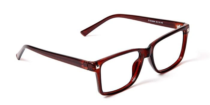 GRAVIATE by Coolwinks E15C5684 Glossy Brown Full Frame Retro Square Eyeglasses for Men and Women-BROWN-2