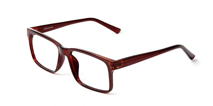 GRAVIATE by Coolwinks E15C5697 Glossy Brown Full Frame Retro Square Eyeglasses for Men and Women-BROWN-1