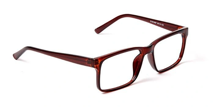 GRAVIATE by Coolwinks E15C5697 Glossy Brown Full Frame Retro Square Eyeglasses for Men and Women-BROWN-2