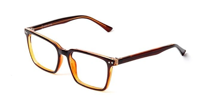 GRAVIATE by Coolwinks E15C5702 Glossy Brown Full Frame Retro Square Eyeglasses for Men and Women-BROWN-1