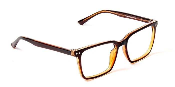 GRAVIATE by Coolwinks E15C5702 Glossy Brown Full Frame Retro Square Eyeglasses for Men and Women-BROWN-2