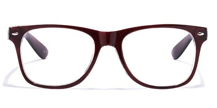 GRAVIATE by Coolwinks E15C6995 Glossy Brown Full Frame Retro Square Eyeglasses for Men and Women-