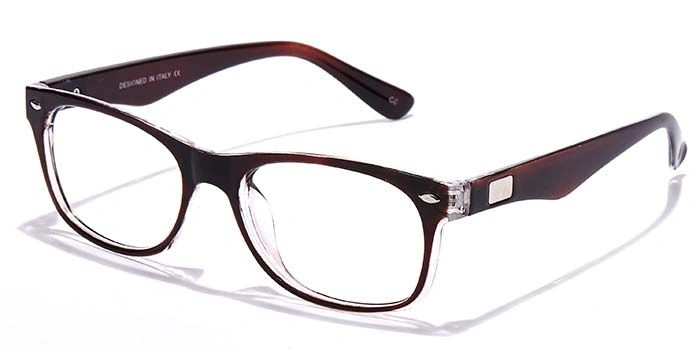 GRAVIATE by Coolwinks E15C6995 Glossy Brown Full Frame Retro Square Eyeglasses for Men and Women-BROWN-1