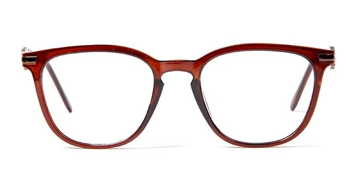 GRAVIATE by Coolwinks E12C5636 Glossy Brown Full Frame Retro Square Eyeglasses for Women-