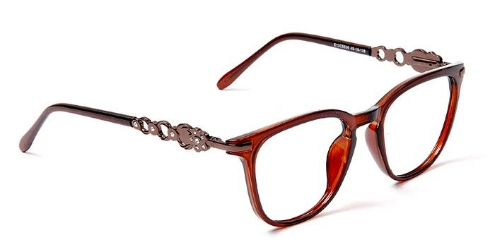 GRAVIATE by Coolwinks E12C5636 Glossy Brown Full Frame Retro Square Eyeglasses for Women-BROWN-2