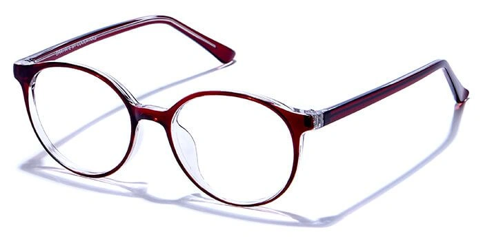 GRAVIATE by Coolwinks E15B6449 Glossy Brown Full Frame Round Eyeglasses for Kids-BROWN-1