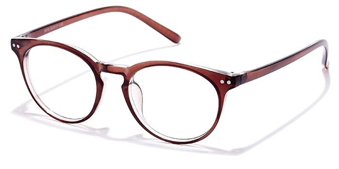 GRAVIATE by Coolwinks E15A6617 Glossy Brown Full Frame Round Eyeglasses for Men and Women-BROWN-1