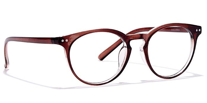 GRAVIATE by Coolwinks E15A6617 Glossy Brown Full Frame Round Eyeglasses for Men and Women-BROWN-2