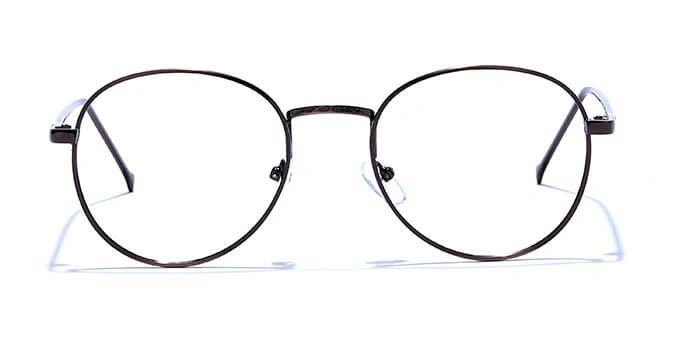 GRAVIATE by Coolwinks E15A6624 Glossy Brown Full Frame Round Eyeglasses for Men and Women-