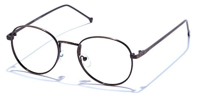 GRAVIATE by Coolwinks E15A6624 Glossy Brown Full Frame Round Eyeglasses for Men and Women-BROWN-1