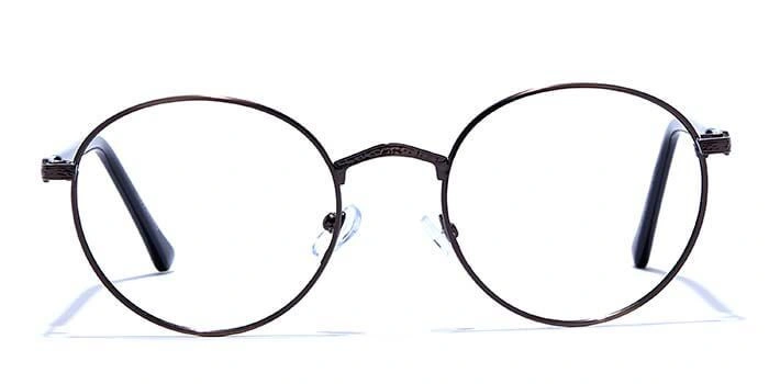 GRAVIATE by Coolwinks E15A6653 Glossy Brown Full Frame Round Eyeglasses for Men and Women-