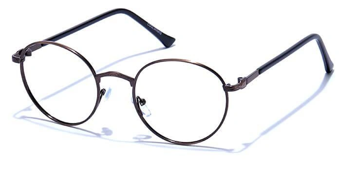 GRAVIATE by Coolwinks E15A6653 Glossy Brown Full Frame Round Eyeglasses for Men and Women-BROWN-1