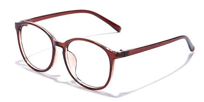 GRAVIATE by Coolwinks E15A7248 Glossy Brown Full Frame Round Eyeglasses for Men and Women-BROWN-1