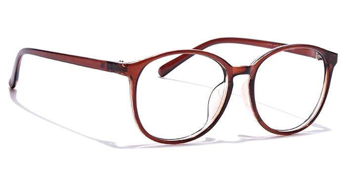 GRAVIATE by Coolwinks E15A7248 Glossy Brown Full Frame Round Eyeglasses for Men and Women-BROWN-2