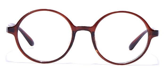 GRAVIATE by Coolwinks E15A7259 Glossy Brown Full Frame Round Eyeglasses for Men and Women-