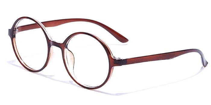 GRAVIATE by Coolwinks E15A7259 Glossy Brown Full Frame Round Eyeglasses for Men and Women-BROWN-1