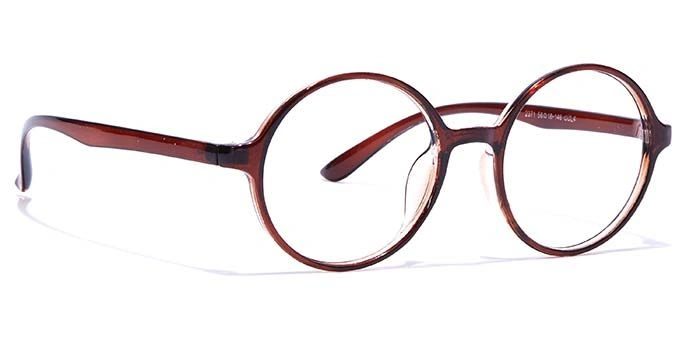 GRAVIATE by Coolwinks E15A7259 Glossy Brown Full Frame Round Eyeglasses for Men and Women-BROWN-2