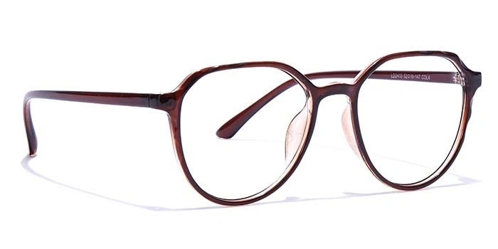 GRAVIATE by Coolwinks E15A7323 Glossy Brown Full Frame Round Eyeglasses for Men and Women-BROWN-2