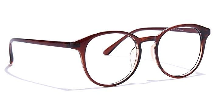 GRAVIATE by Coolwinks E15A7346 Glossy Brown Full Frame Round Eyeglasses for Men and Women-BROWN-2