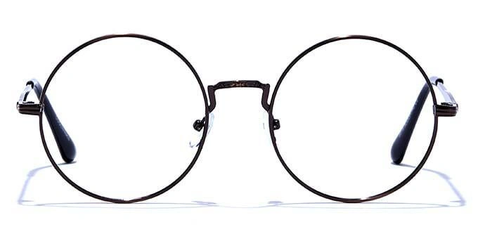 GRAVIATE by Coolwinks E15B6602 Glossy Brown Full Frame Round Eyeglasses for Men and Women-