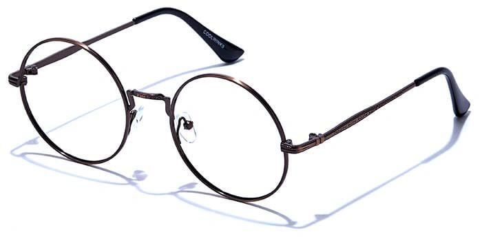 GRAVIATE by Coolwinks E15B6602 Glossy Brown Full Frame Round Eyeglasses for Men and Women-BROWN-1