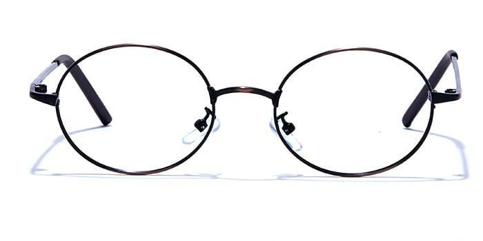 GRAVIATE by Coolwinks E15B6635 Matte Brown Full Frame Round Eyeglasses for Men and Women-