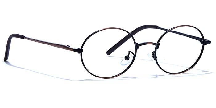 GRAVIATE by Coolwinks E15B6635 Matte Brown Full Frame Round Eyeglasses for Men and Women-BROWN-2