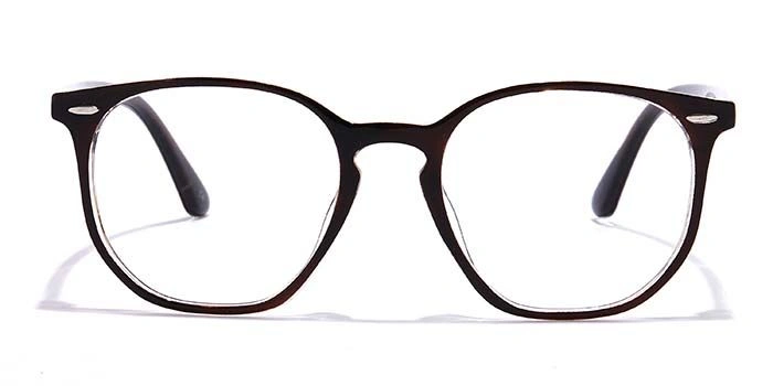 GRAVIATE by Coolwinks E15B6942 Glossy Brown Full Frame Round Eyeglasses for Men and Women-