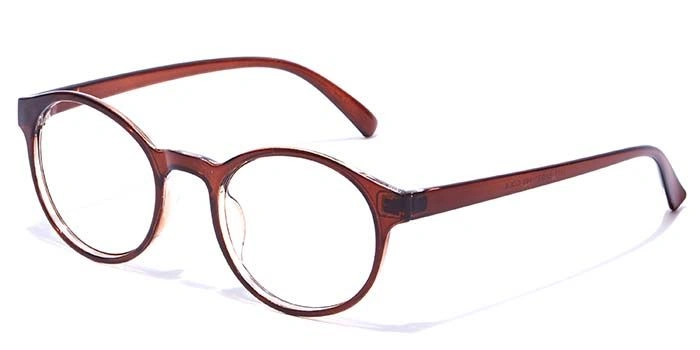 GRAVIATE by Coolwinks E15B7274 Glossy Brown Full Frame Round Eyeglasses for Men and Women-BROWN-1