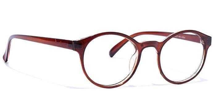 GRAVIATE by Coolwinks E15B7274 Glossy Brown Full Frame Round Eyeglasses for Men and Women-BROWN-2