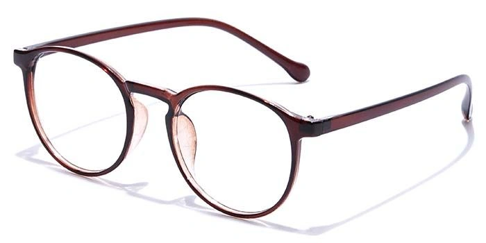 GRAVIATE by Coolwinks E15B7291 Glossy Brown Full Frame Round Eyeglasses for Men and Women-BROWN-1