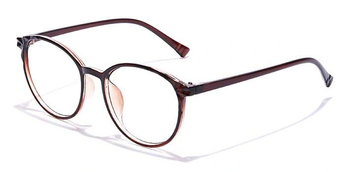 GRAVIATE by Coolwinks E15B7313 Glossy Brown Full Frame Round Eyeglasses for Men and Women-BROWN-1