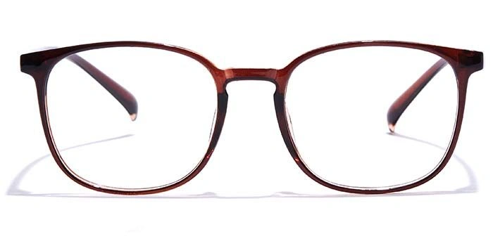 GRAVIATE by Coolwinks E15B7332 Glossy Brown Full Frame Round Eyeglasses for Men and Women-