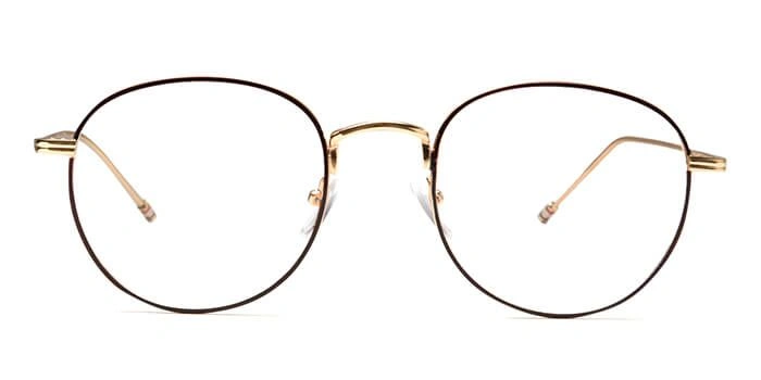 GRAVIATE by Coolwinks E15C6507 Glossy Brown Full Frame Round Eyeglasses for Men and Women-