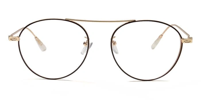 GRAVIATE by Coolwinks E15C6524 Glossy Brown Full Frame Round Eyeglasses for Men and Women-