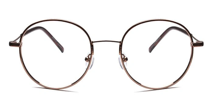 GRAVIATE by Coolwinks E15C6574 Glossy Brown Full Frame Round Eyeglasses for Men and Women-