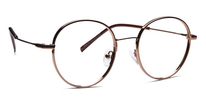 GRAVIATE by Coolwinks E15C6574 Glossy Brown Full Frame Round Eyeglasses for Men and Women-BROWN-2