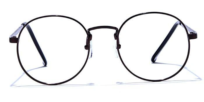 GRAVIATE by Coolwinks E15C6576 Glossy Brown Full Frame Round Eyeglasses for Men and Women-