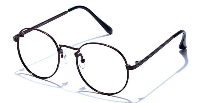 GRAVIATE by Coolwinks E15C6576 Glossy Brown Full Frame Round Eyeglasses for Men and Women-BROWN-1