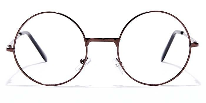 GRAVIATE by Coolwinks E15C6607 Glossy Brown Full Frame Round Eyeglasses for Men and Women-