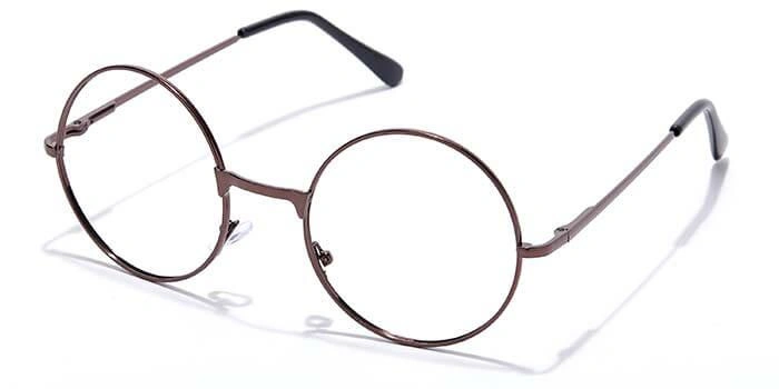 GRAVIATE by Coolwinks E15C6607 Glossy Brown Full Frame Round Eyeglasses for Men and Women-BROWN-1