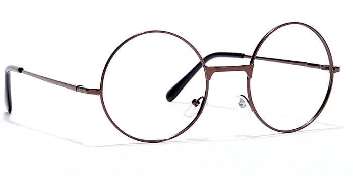 GRAVIATE by Coolwinks E15C6607 Glossy Brown Full Frame Round Eyeglasses for Men and Women-BROWN-2