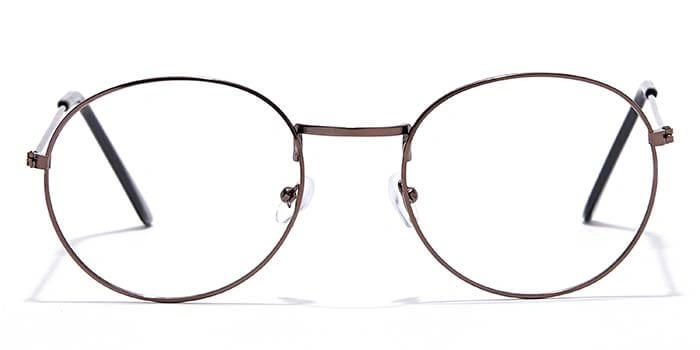 GRAVIATE by Coolwinks E15C6615 Glossy Brown Full Frame Round Eyeglasses for Men and Women-