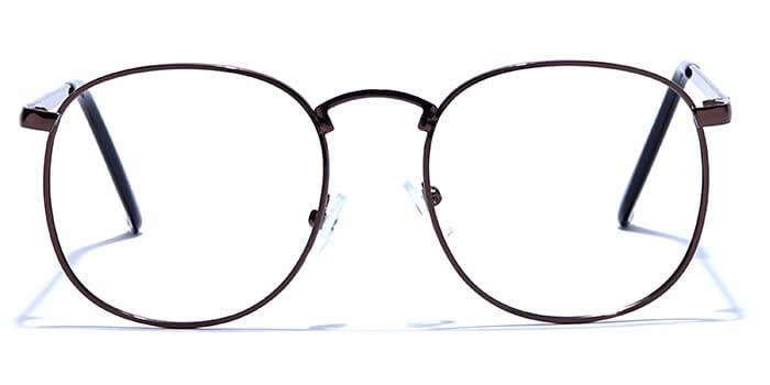 GRAVIATE by Coolwinks E15C6633 Glossy Brown Full Frame Round Eyeglasses for Men and Women-